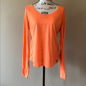 Neon orange under armor  workout shirt